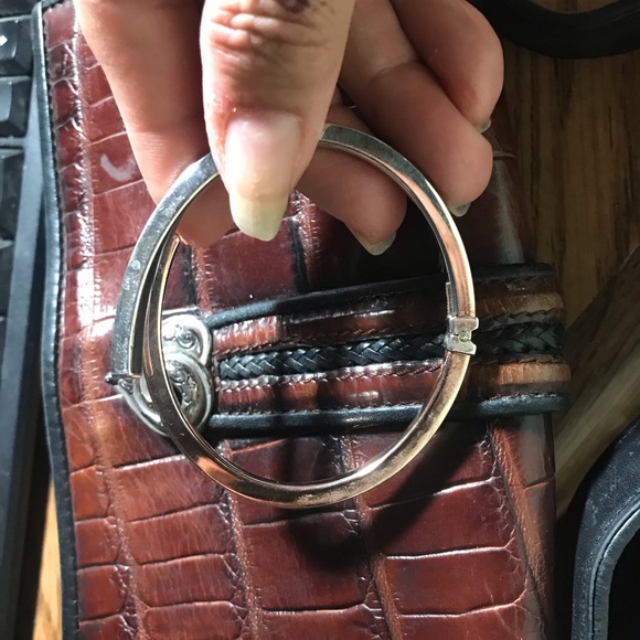 Sterling 2 stone bracelet with hinge - Picture 3 of 5